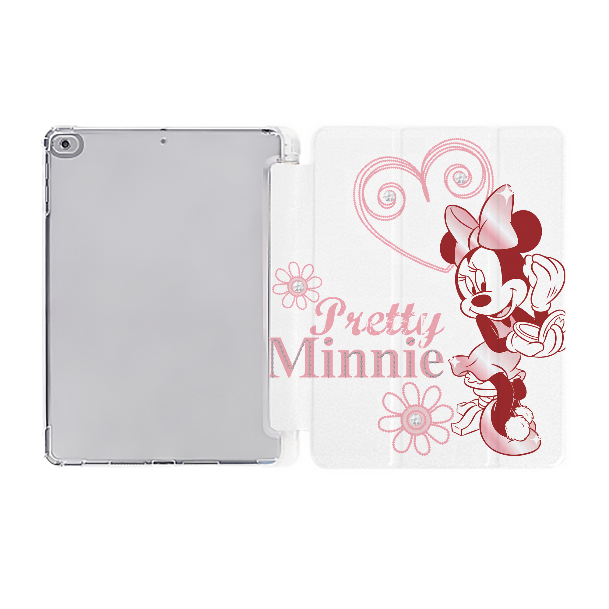 （画像用） ミッキーマウス Mickey Mouse IPad ケース ペン収納付き 三つ折りスタンド PUレザー×シリコン 対応機種9.5/10.5/10.9インチ